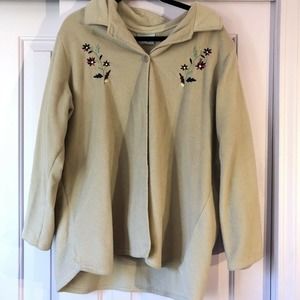 Vintage Blair Women's Fleece Jacket Coat  Tan